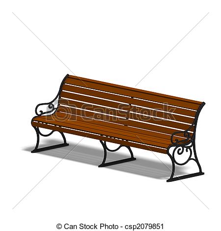 bench clipart colourful
