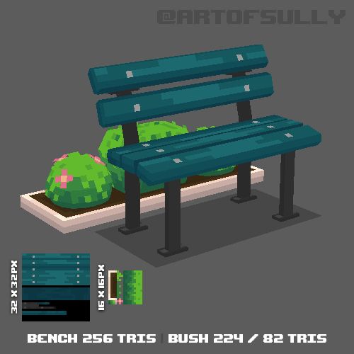bench clipart pixel art