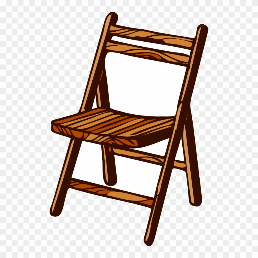 Folding chair furniture wood. Bench clipart wodden