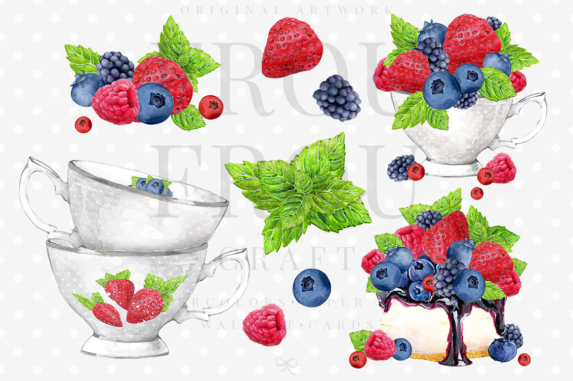 berries clipart blue berry