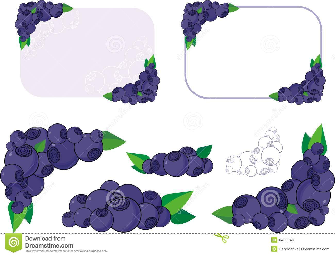  collection of blueberry. Berry clipart banner