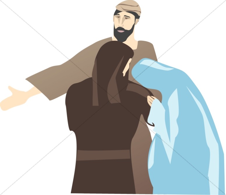 Nativity clipart innkeep. Innkeeper offers the stables