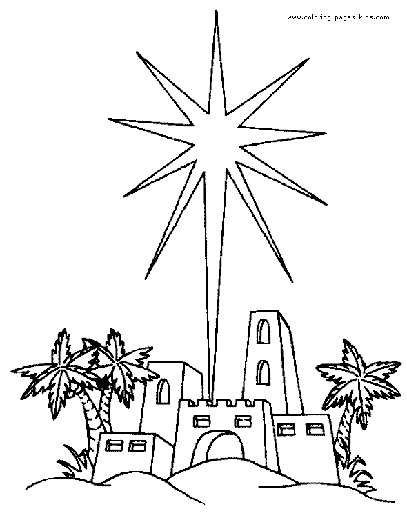 Star of religious christmas. Bethlehem clipart line