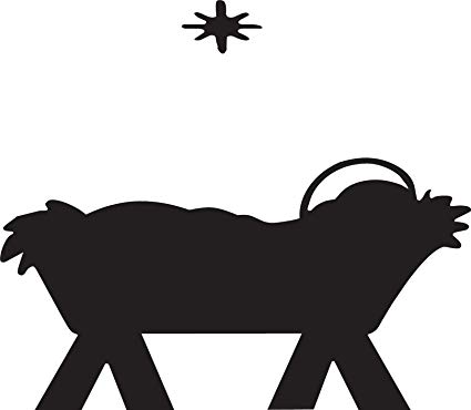 Bethlehem clipart time jesus. Amazon com manger silhouette