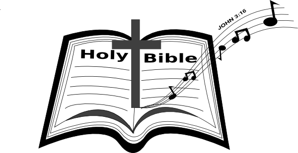Bible clipart black and white. Music clip art at