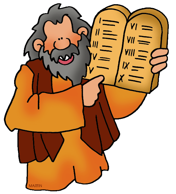 Clipart kid bible. Moses and the ten
