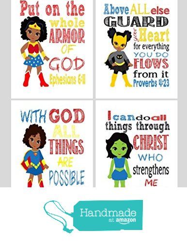 Set of christian wall. Bible clipart superhero