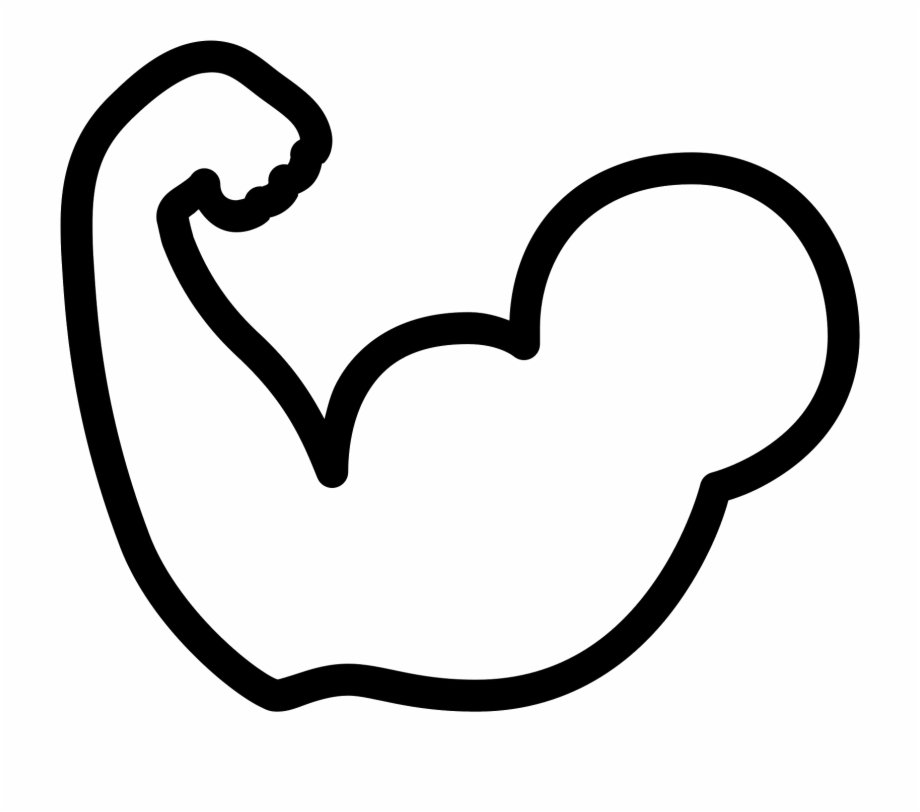 Bicep clipart. Muscle arms emoji biceps