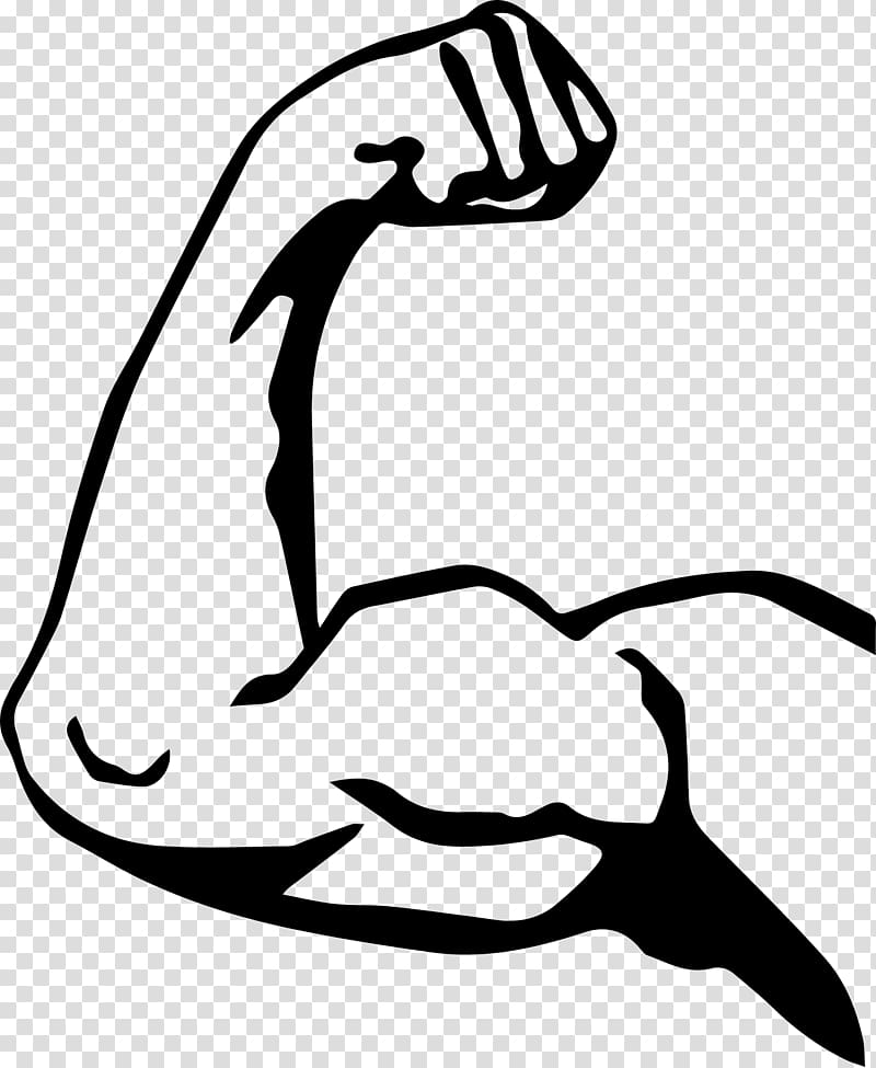 bicep clipart black and white