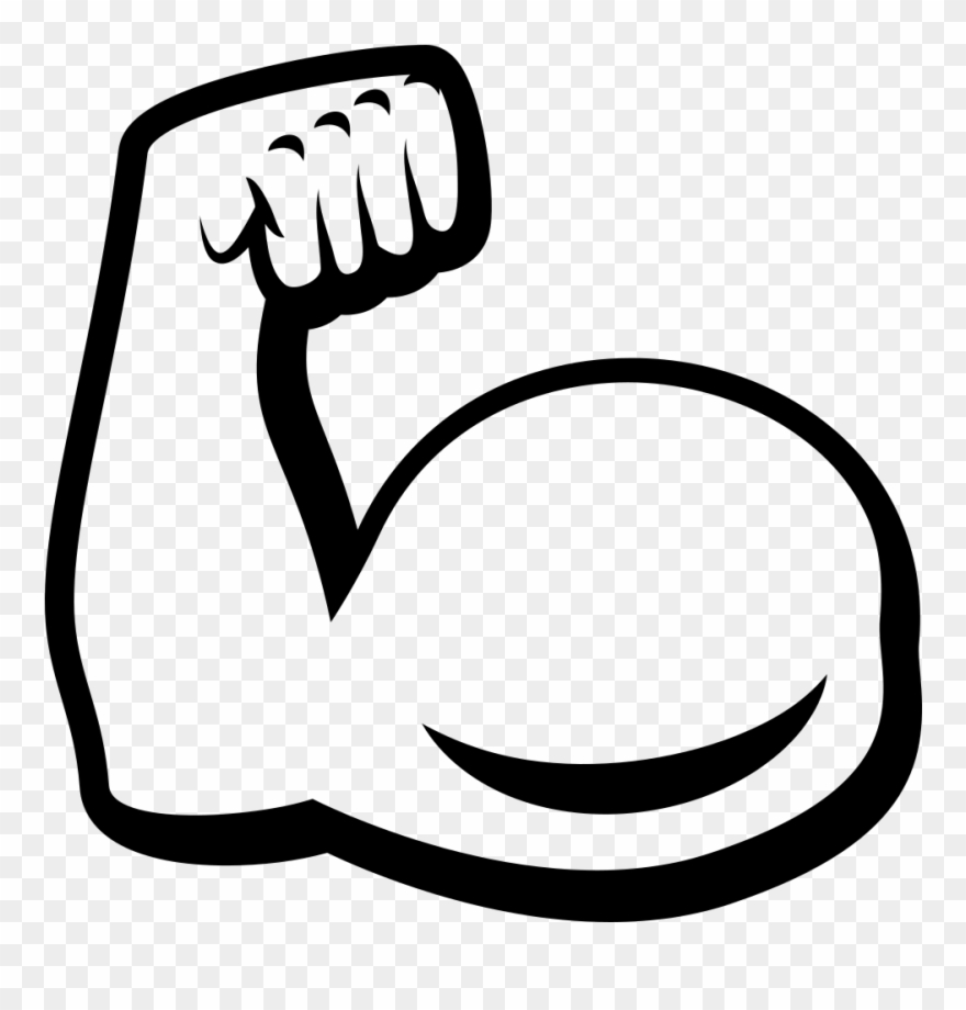 muscles clipart black and white