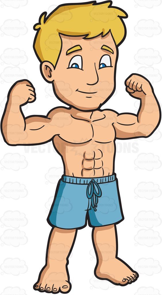 clipart kids muscle