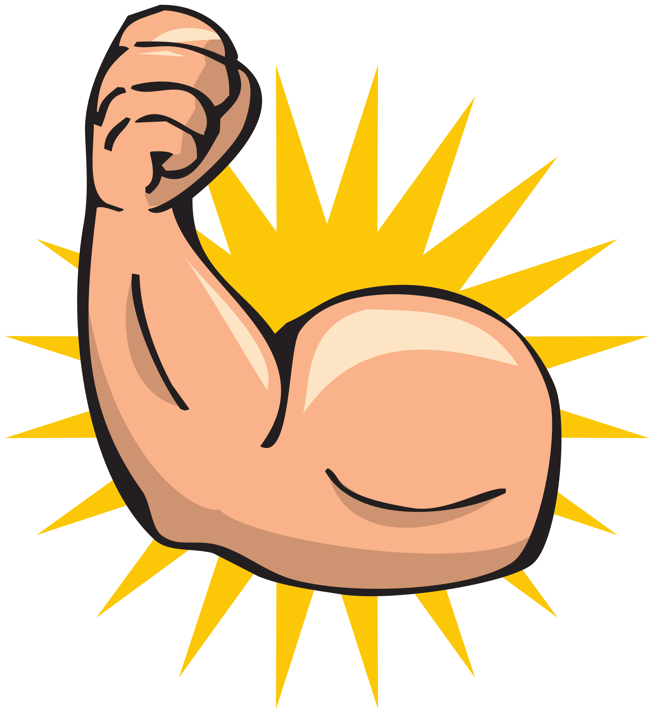 Strong arm big image. Writer clipart sentence