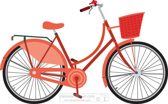 Cycle clipart basket. Free bicycle clip art