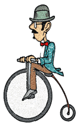 Bicycle clipart animated. Images old bicyclist glitter