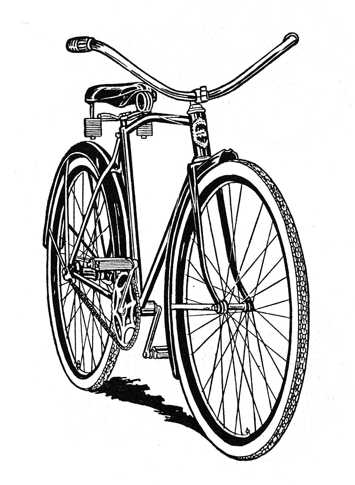 Bicycle clipart black and white.  a bike