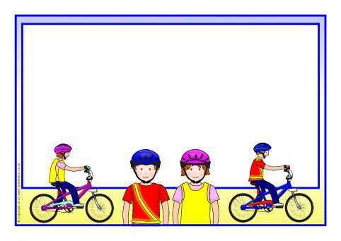 biking clipart border