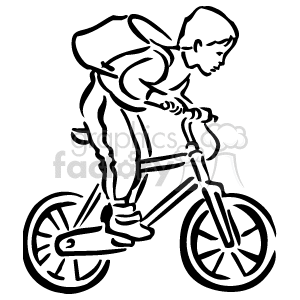 clipart bike boy
