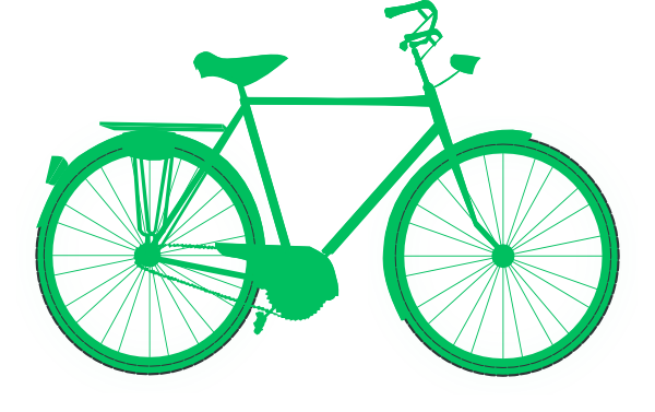 bicycle clipart green bike