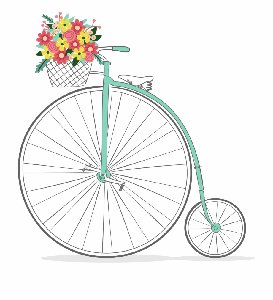 Romantic bike png . Bicycle clipart happy birthday
