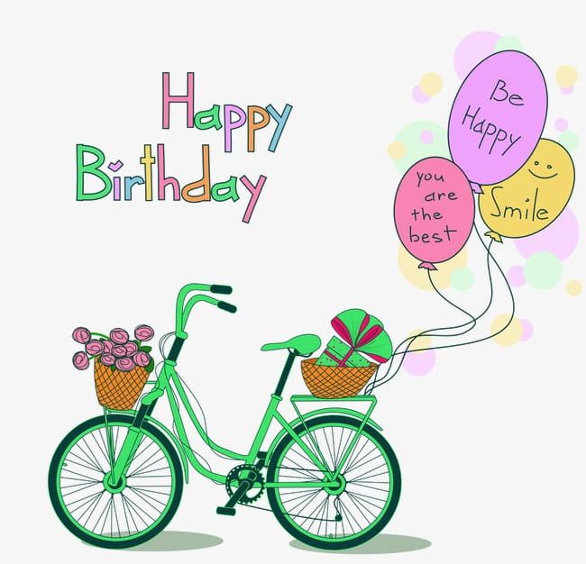 Bicycle clipart happy birthday  Bicycle happy birthday  