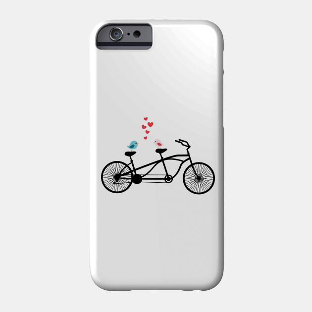 Bicycle clipart love. Tandem birds phone case