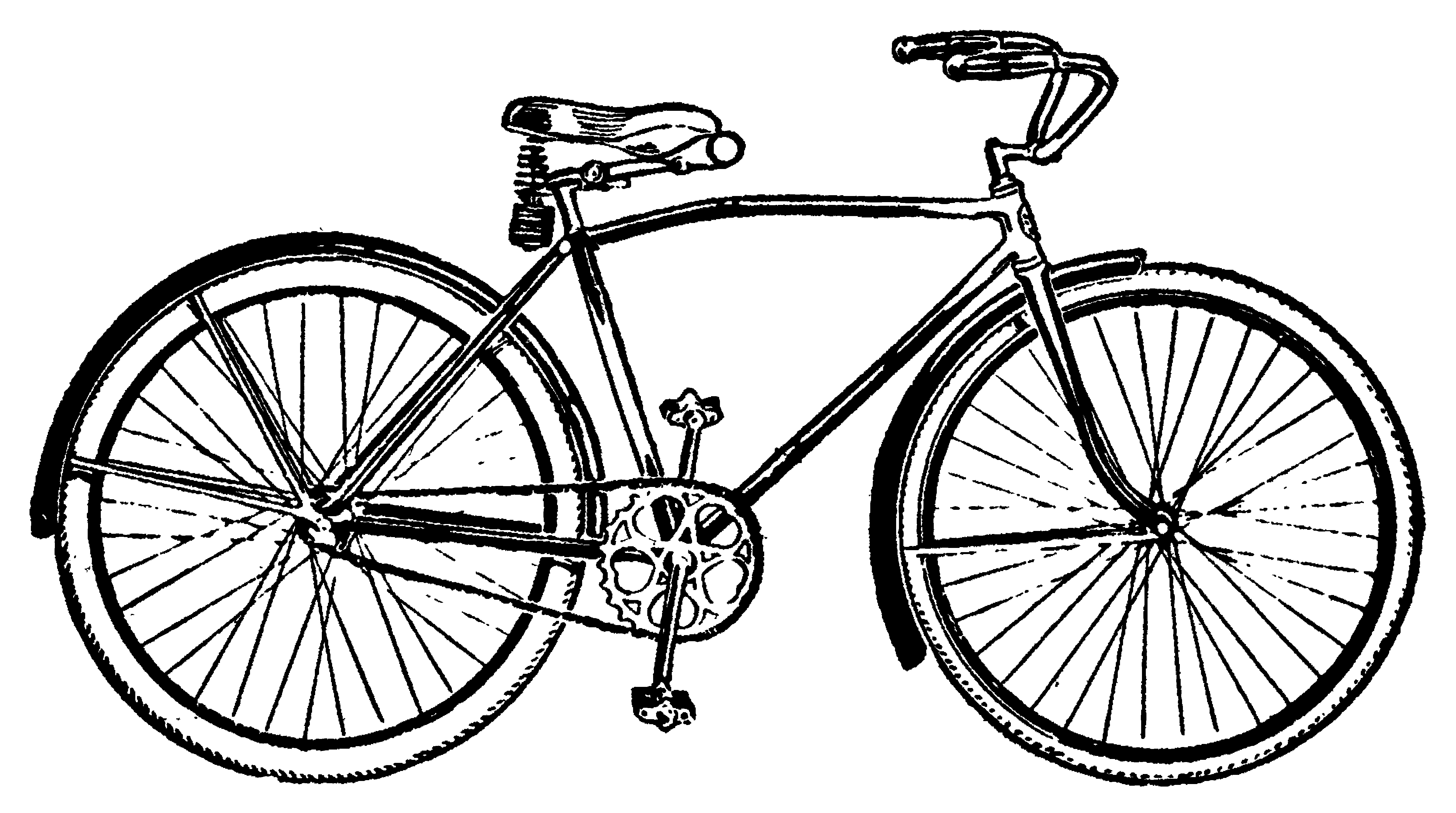 Vintage bicycle clip art. Cycle clipart