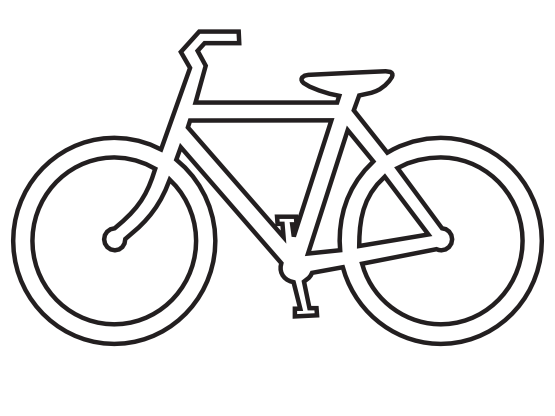 biking clipart outline