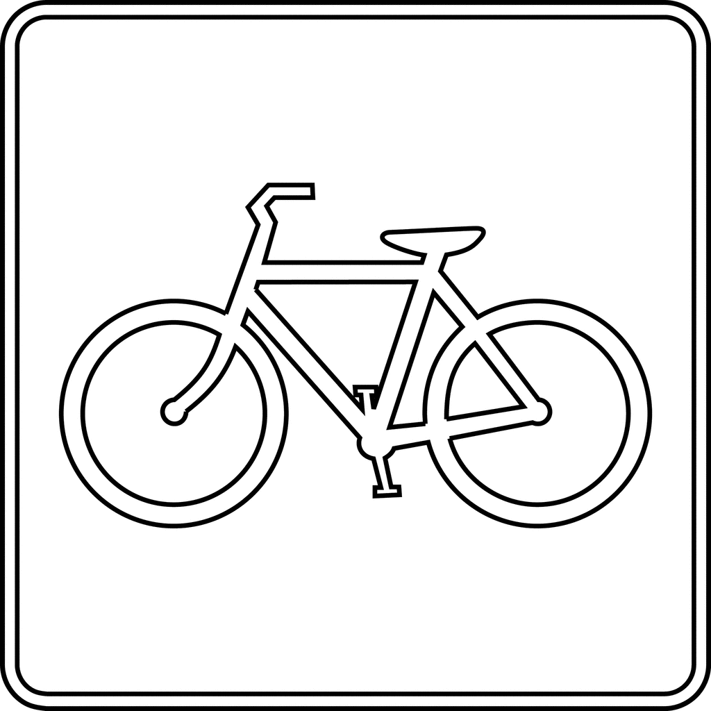bicycle clipart outline