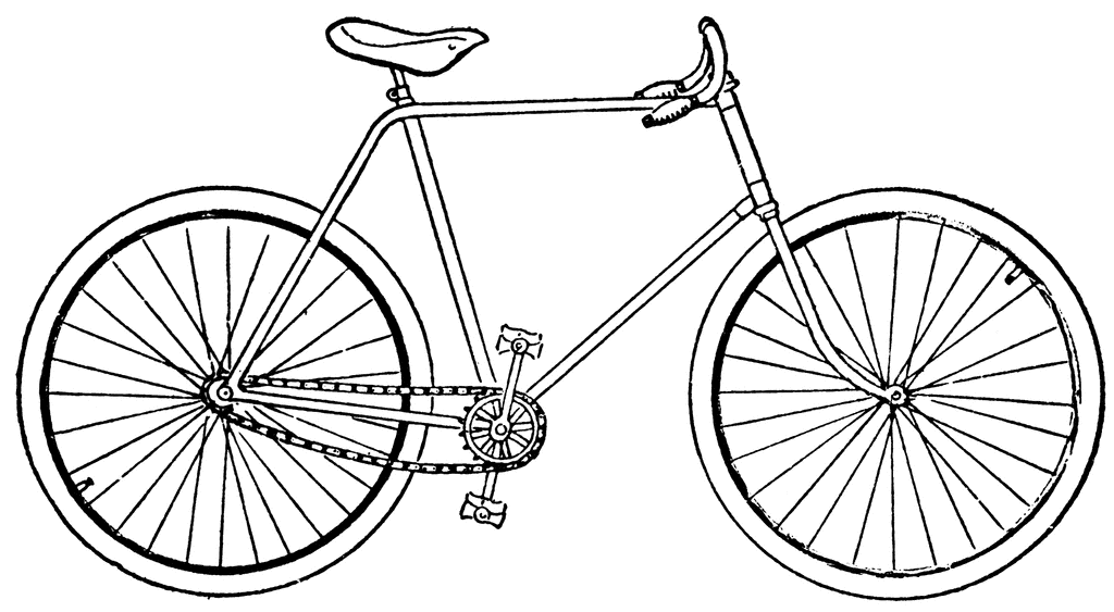 bicycle clipart outline