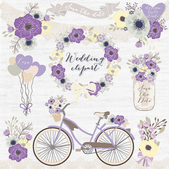 Premium vector rustic wedding. Bicycle clipart shabby chic