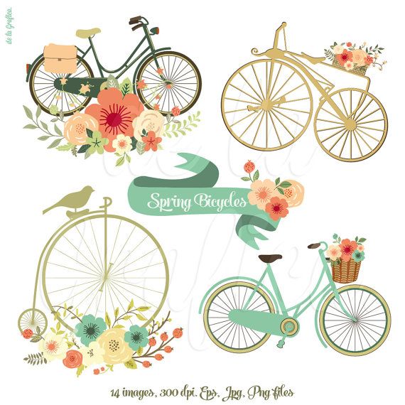 biking clipart spring