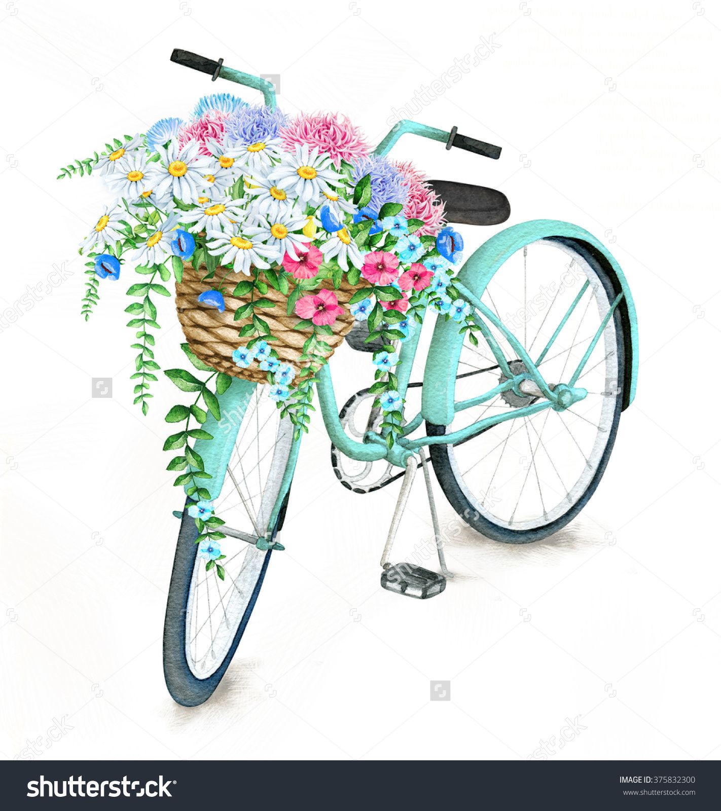 biking clipart flower
