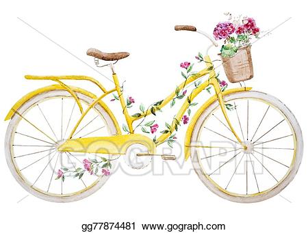 Clip art vector bike. Biking clipart watercolor