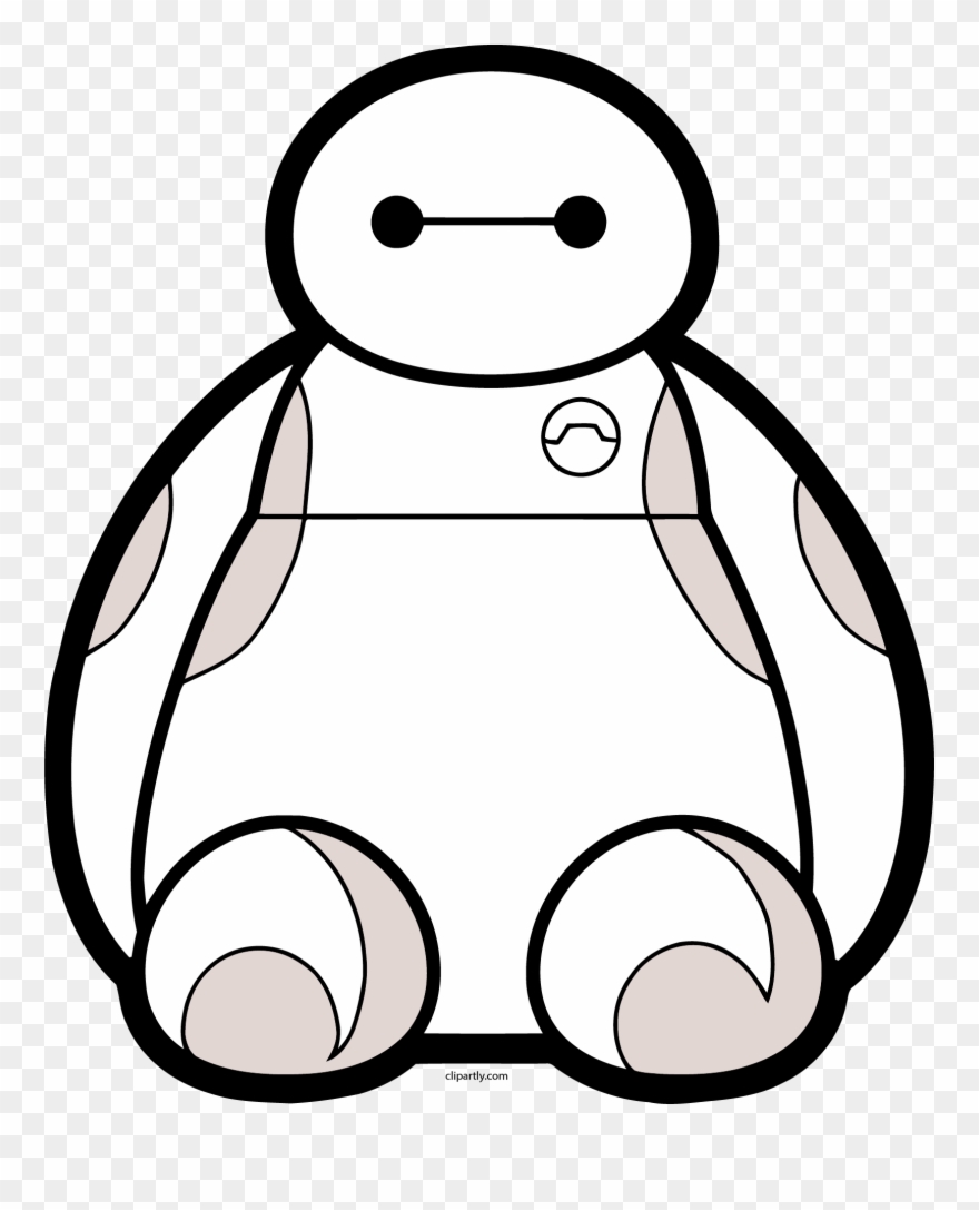 Hero clipart baymax. Front view png big