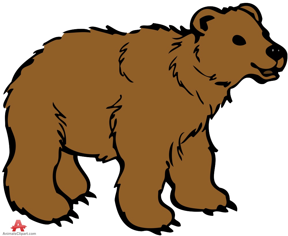 Big clipart brown bear. Free design download