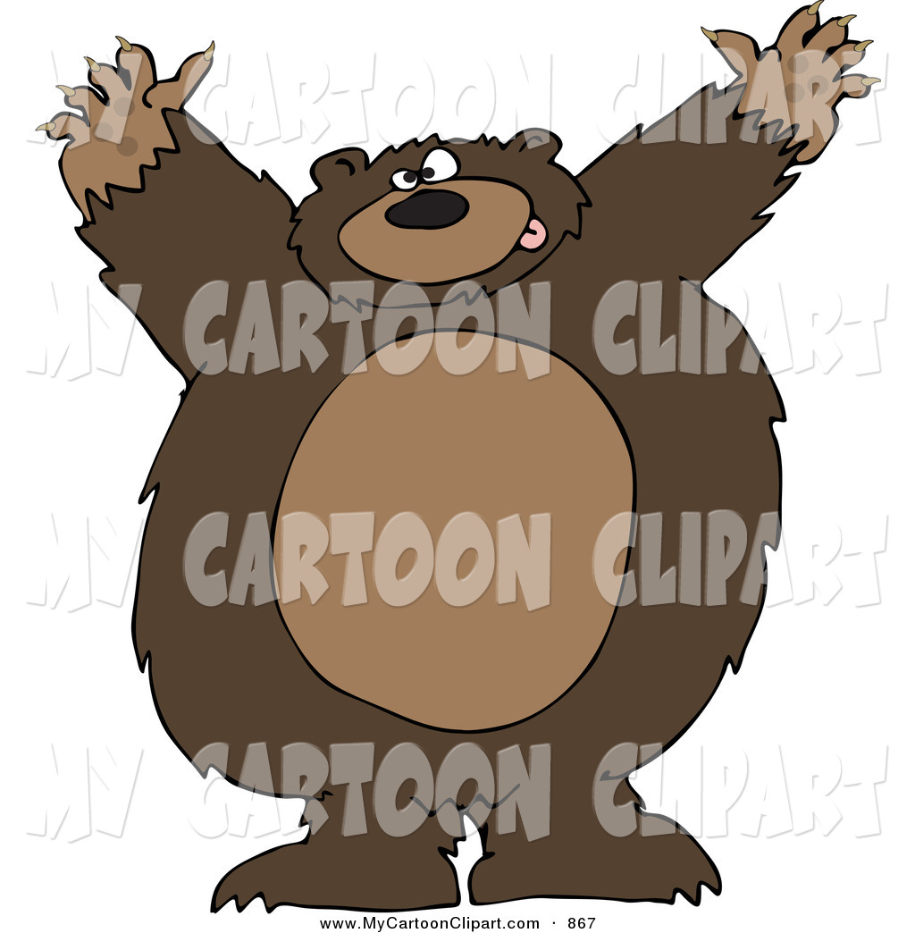 Big clipart brown bear. Clip art of a