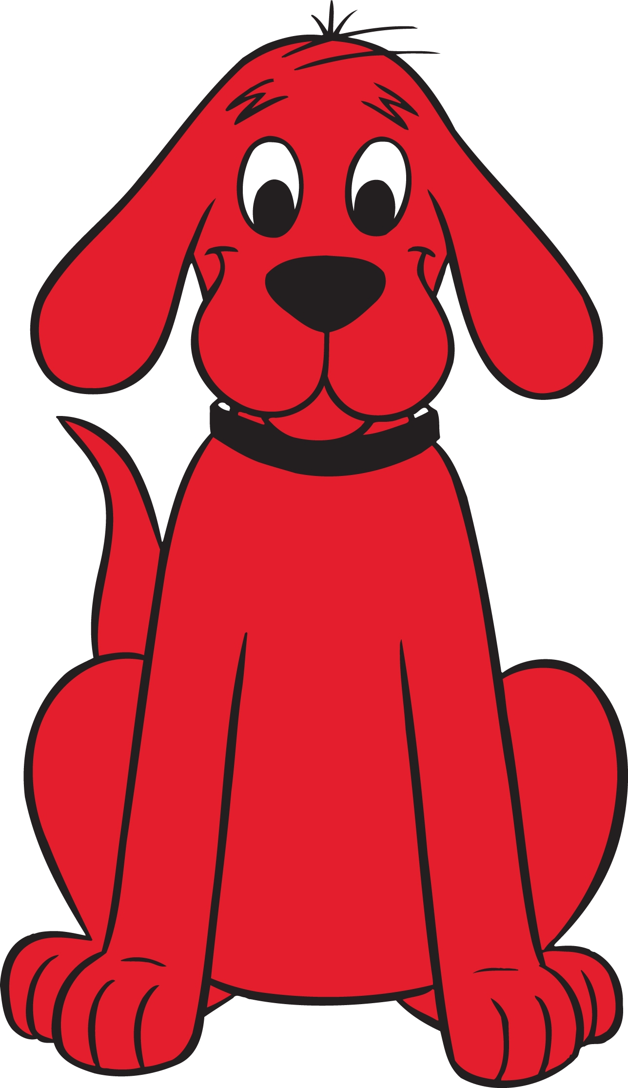 clipart dog red