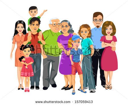 Big clipart joint family. Google search familia pinterest