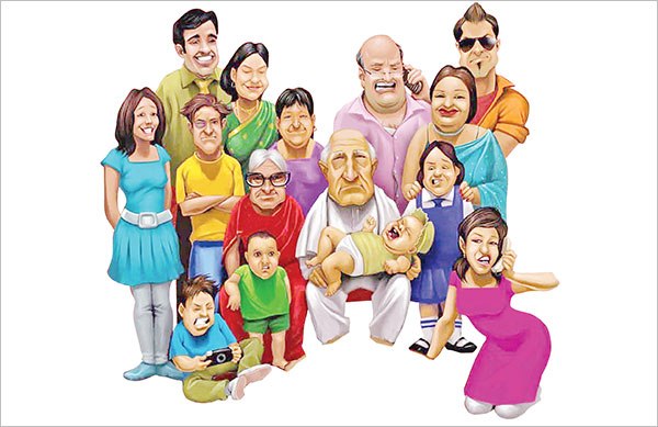  collection of indian. Big clipart joint family