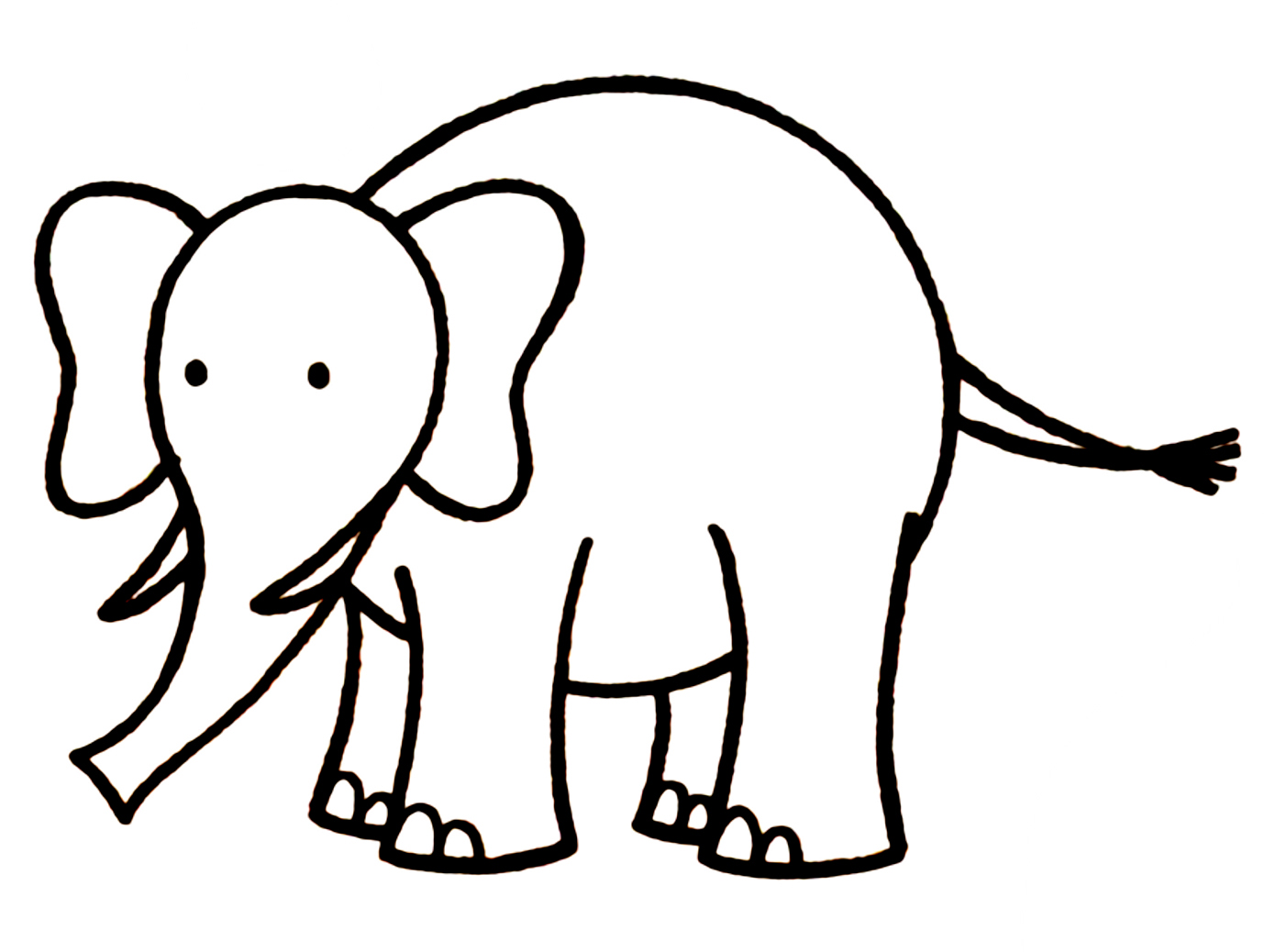 elephant clipart sketch