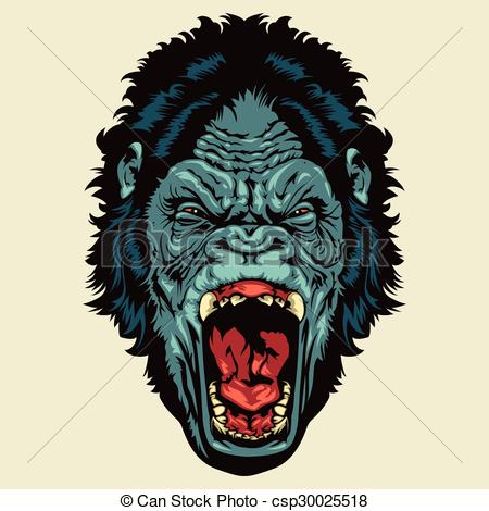 bigfoot clipart angry ape