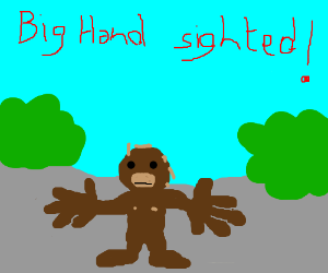 bigfoot clipart big hand