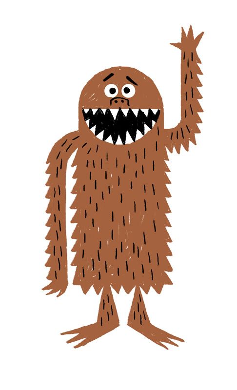 bigfoot clipart brown monster