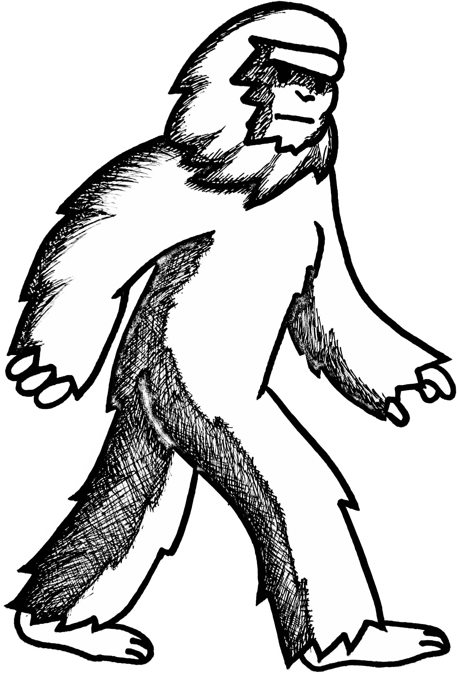 Bigfoot clipart drawn, Bigfoot drawn Transparent FREE for download on