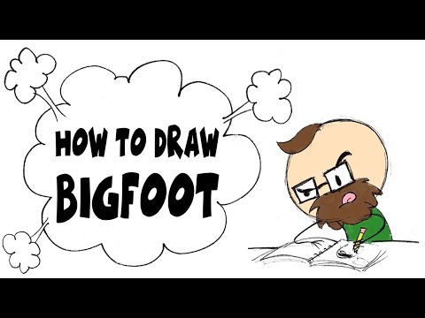 bigfoot clipart drawn