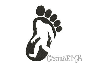 Download etsy size silhouette. Bigfoot clipart logo