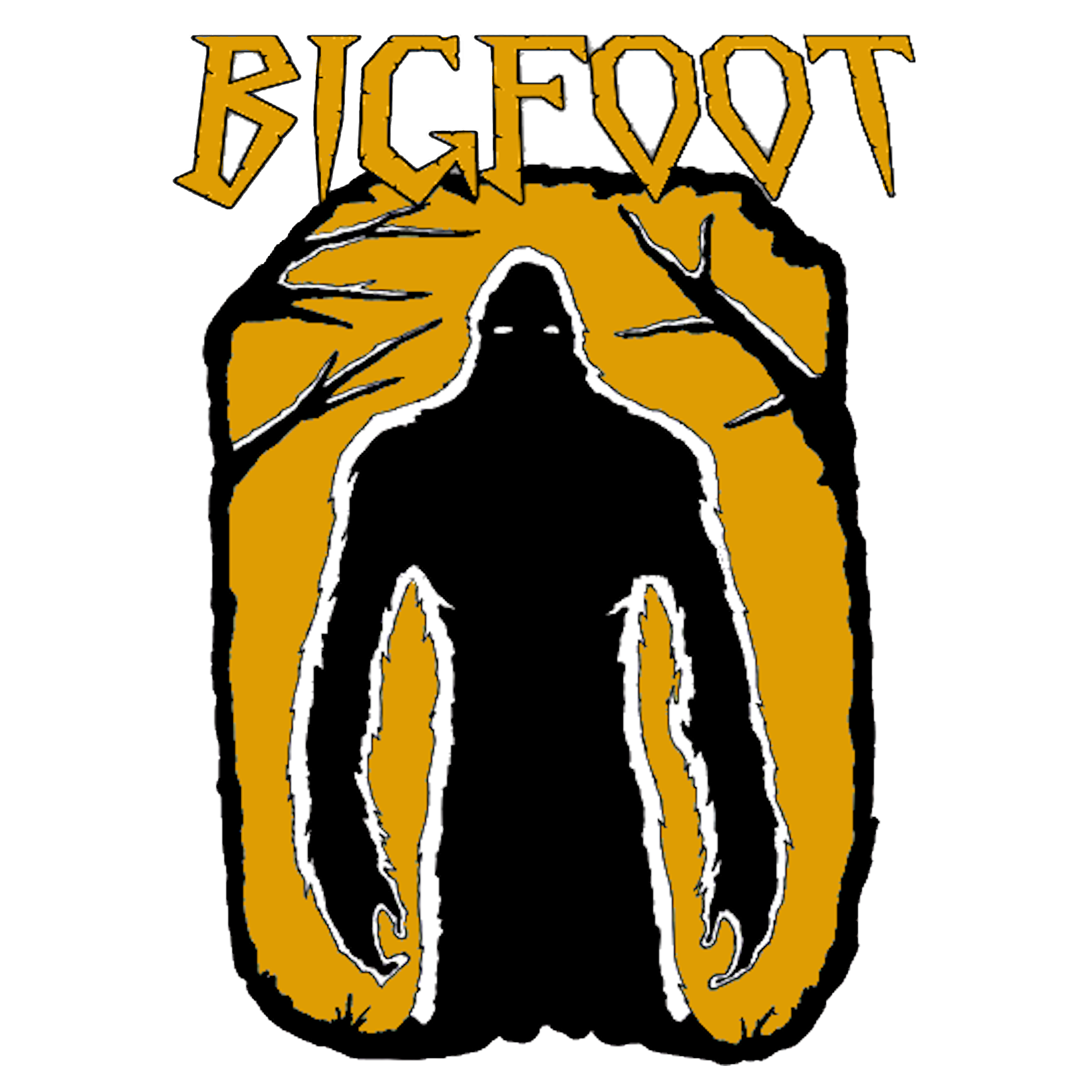 Footprint clipart coloring page. Bigfoot cut free images
