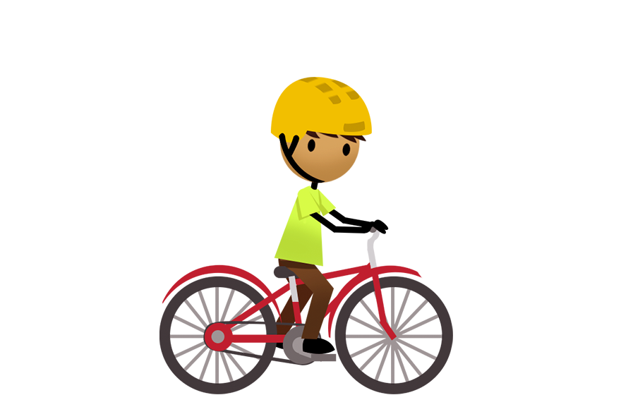 clipart children cycling