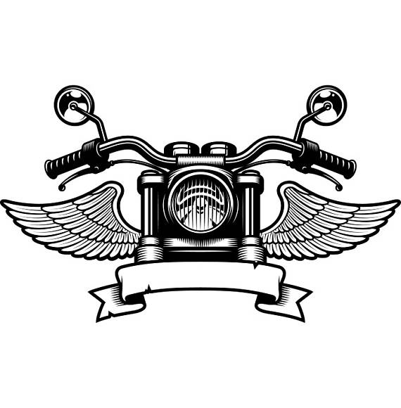 Bike clipart servicing. Motorcycle logo handle bars