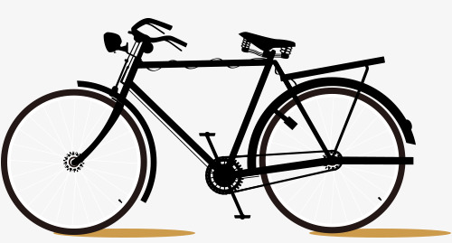 Clipart bike side view. Bicycle black png image